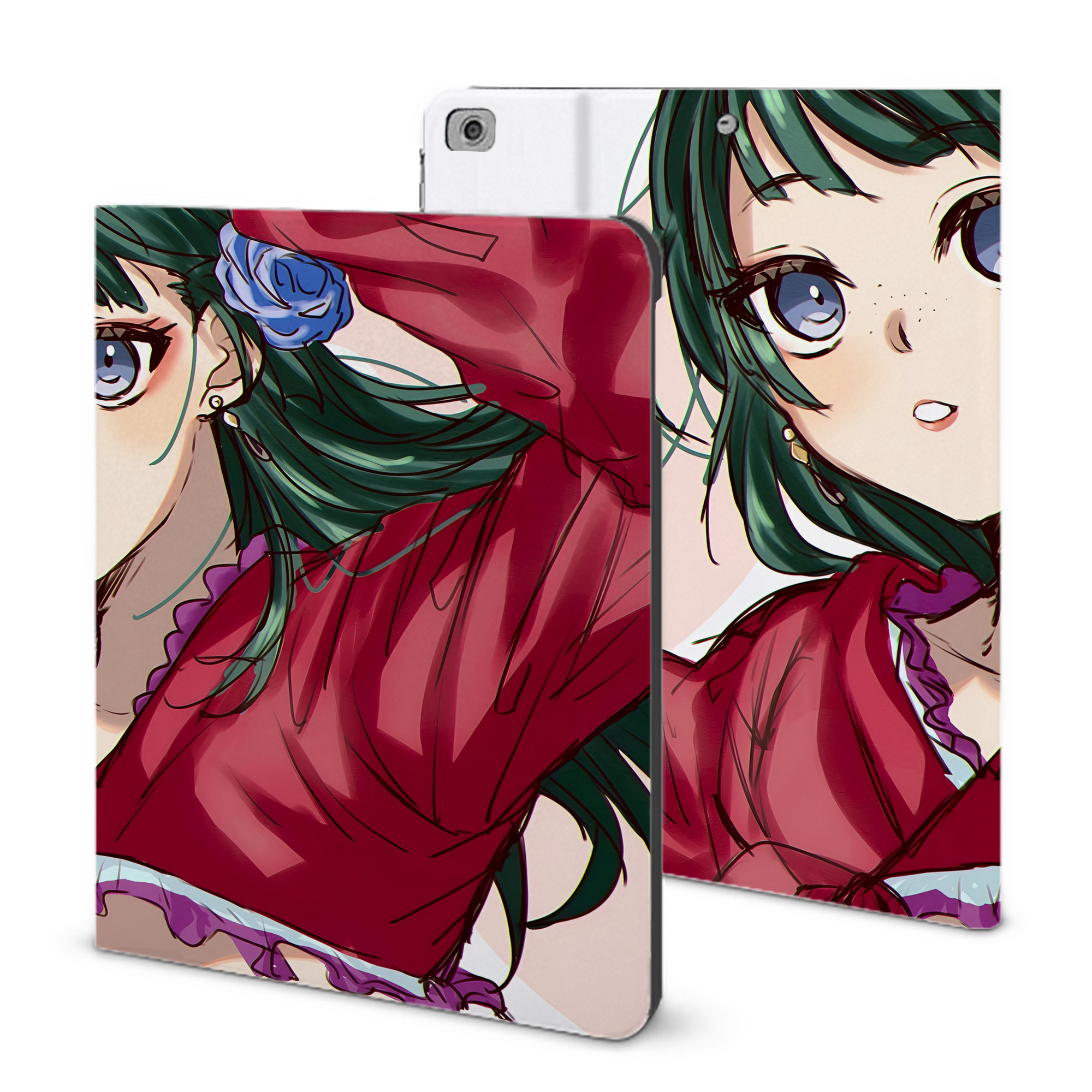 （画像用） 薬屋のひとりごと The Apothecary Diaries IPad ケース ブック型 PUレザー TPU 耐衝撃 軽量 薄型 ペン収納なし 全面保護 IPad 各モデル対応